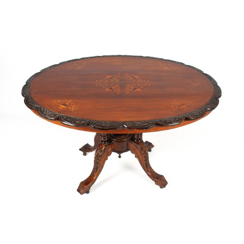 169 - A VICTORIAN WALNUT TILT-TOP CENTRE TABLE