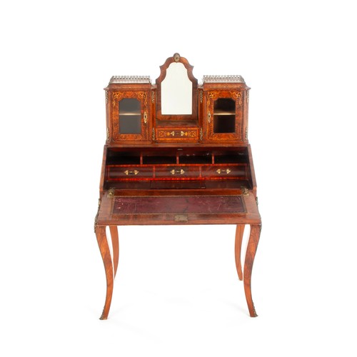 168 - A VICTORIAN WALNUT BONHEUR DU JOUR