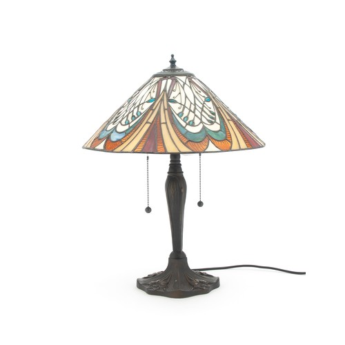 664 - A TIFFANY-STYLE TABLE LAMP