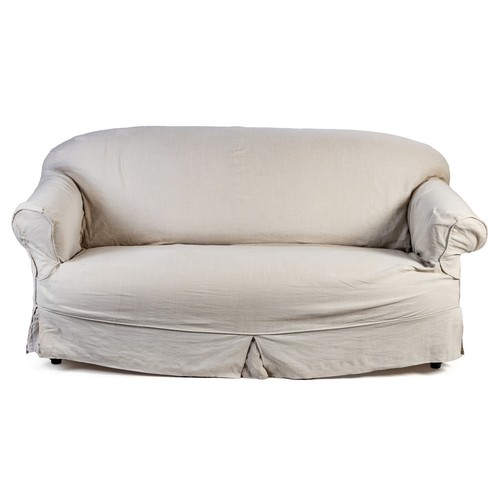 345 - AN UPHOLSTERED SOFA