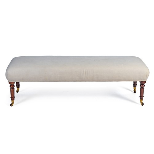 346 - AN UPHOLSTERED OTTOMAN