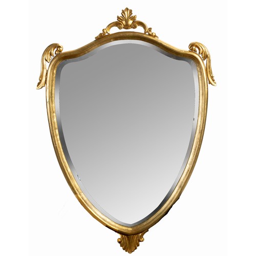 265 - A GILTWOOD MIRROR