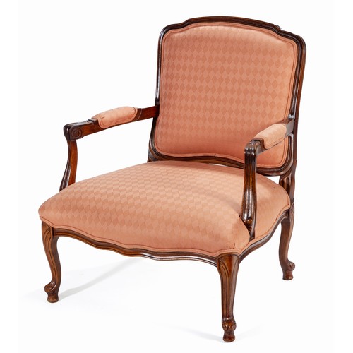 291 - A MAHOGANY ARMCHAIR