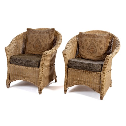 314 - A PAIR OF WICKER TUB CHAIRS