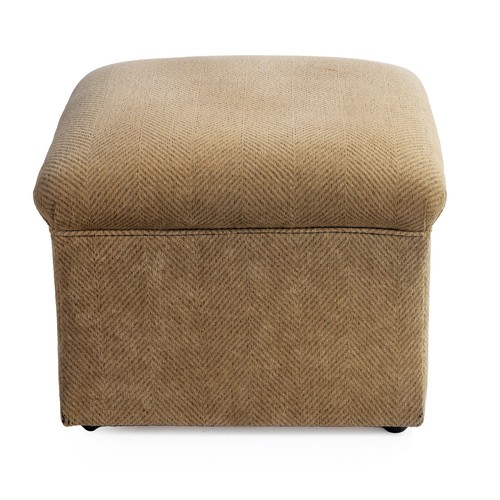 242 - AN UPHOLSTERED OTTOMAN