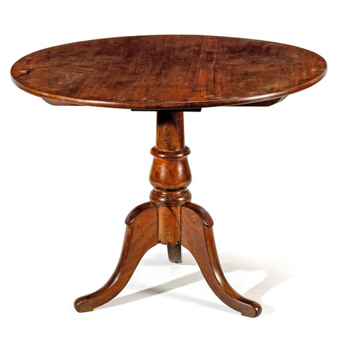 377 - A MAHOGANY TRIPOD TABLE, 19TH CENTURY