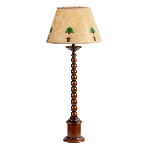 176 - A WOODEN TABLE LAMP