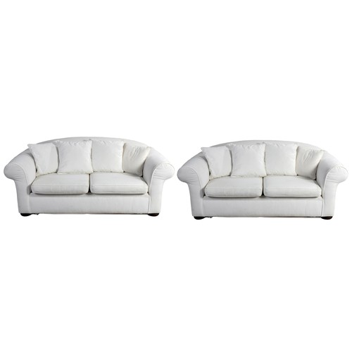 247 - TWO UPHOLSTERED SETTEES