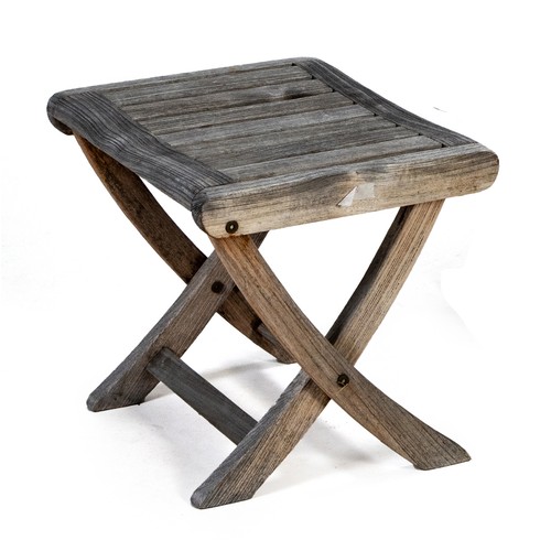 402 - A TEAK STOOL