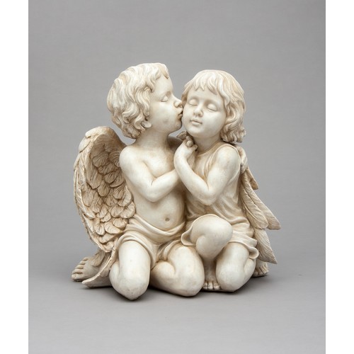 770 - A COMPOSITION GROUP OF TWO YOUNG ANGELS