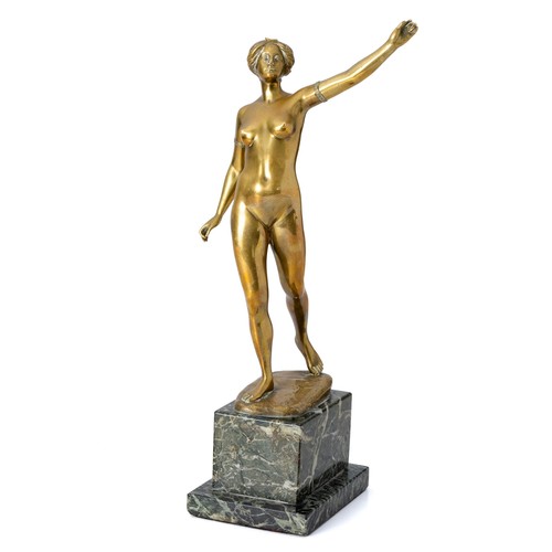 739 - A 'NUDE DANCER' BRONZE SCULPTURE, OTTO SCHMIDT-HOFER