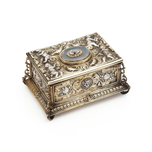 45 - TWO BRASS TRINKET BOXES