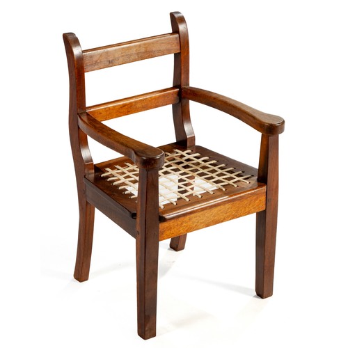 232 - A CAPE STINKWOOD CHILD'S ARMCHAIR