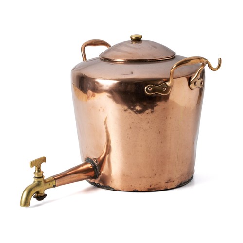 934 - A COPPER HOT WATER BOILER