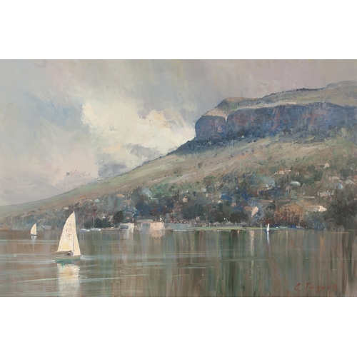 345 - Christopher Tugwell (South African 1938 - 2021) ON THE WATER (HARTEBEESPOORT)