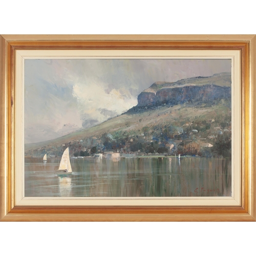 345 - Christopher Tugwell (South African 1938 - 2021) ON THE WATER (HARTEBEESPOORT)