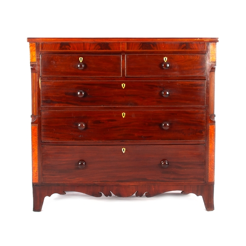 175 - A MAHOGANY CHEST-OF-DRAWERS