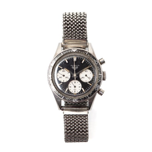 746 - A GENTLEMAN'S STAINLESS-STEEL WRISTWATCH, HEUER AUTAVIA