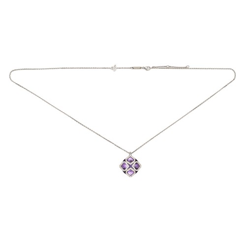 685 - A CHOPARD AMETHYST AND DIAMOND PENDANT