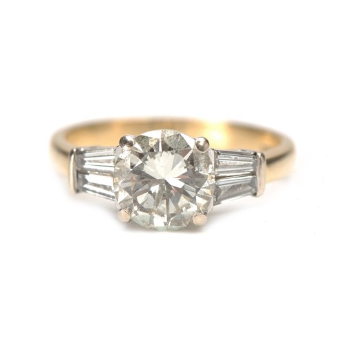 709 - A NATURAL DIAMOND DRESS RING, 1.86 CARATS