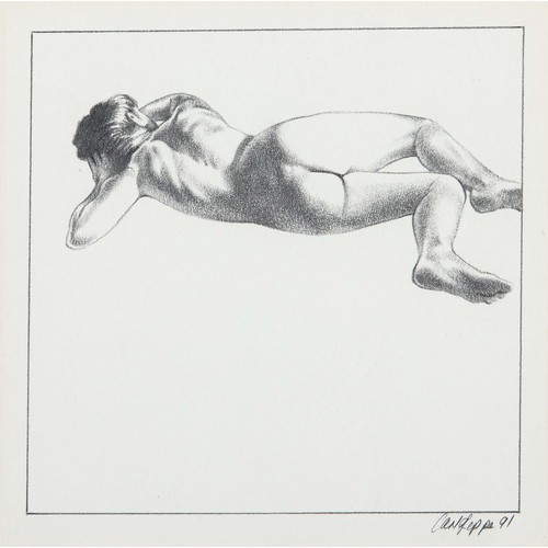 245 - Carl Jeppe (South African 1949 - ) SMALL RECLINING NUDE I; SMALL RECLINING NUDE II and SMALL RECLINI... 