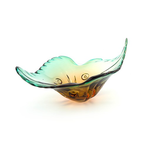 590 - A MURANO GLASS CENTREPIECE BOWL