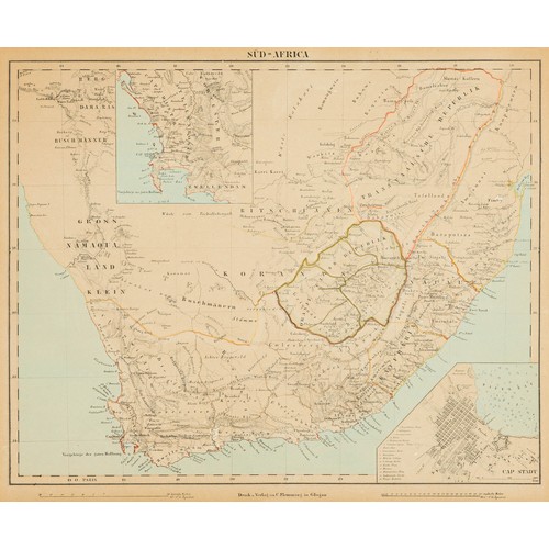 852 - A MAP OF SOUTH AFRICA, C FLEMMING, GLOGAU, CIRCA 1859