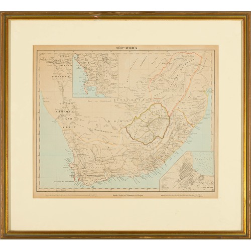 852 - A MAP OF SOUTH AFRICA, C FLEMMING, GLOGAU, CIRCA 1859