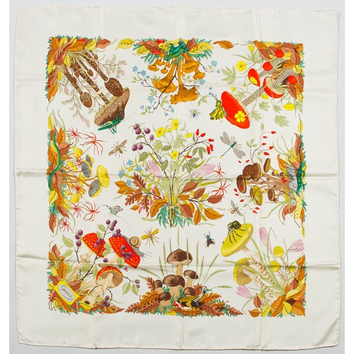 884 - A GUCCI SILK SCARF, SIGNED V. ACCONERO, CIRCA 1970