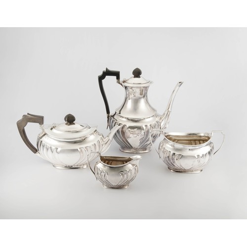 420 - A VICTORIAN FOUR-PIECE SILVER TEA AND COFFEE SERVICE, SHEFFIELD, 1891 AND 1892