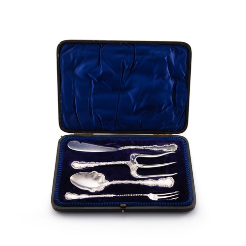 431 - A CASED EDWARD VII SILVER CUTLERY TEA SET, LEE AND WIGFULL, SHEFFIELD, 1903