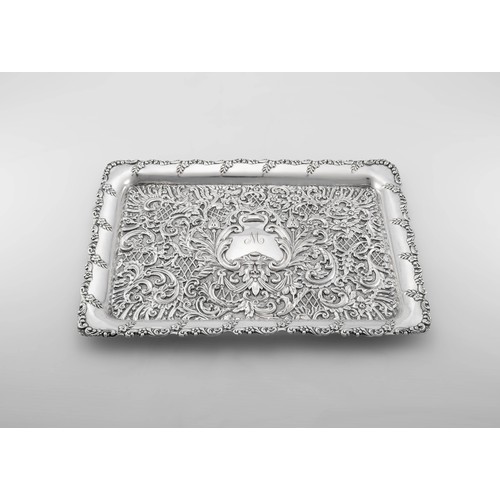 467 - A SILVER TRAY