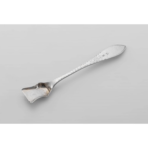 475 - A CAPE SILVER SALT SPOON, WILLEM GODFRIED LOTTER