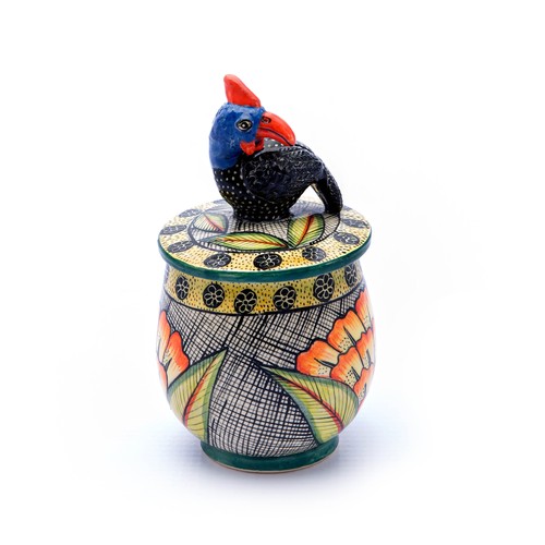 578 - AN ARDMORE GUINEAFOWL TRINKET BOX, 2010