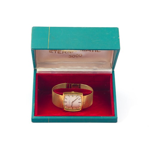 753 - A GENTLEMAN'S GOLD ETERNAMATIC 3000 WRISTWATCH