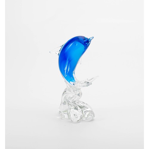 597 - A MURANO GLASS DOLPHIN FIGURINE