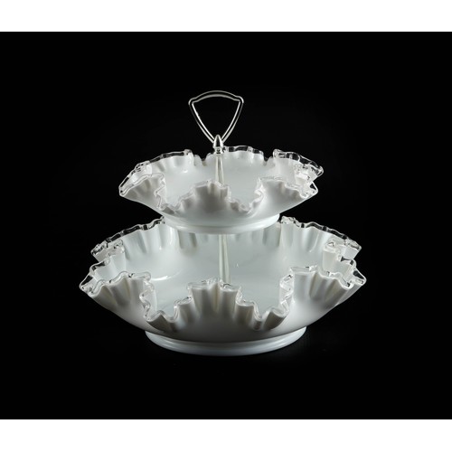 512 - A FENTON SILVER CREST TWO-TIERED SERVER