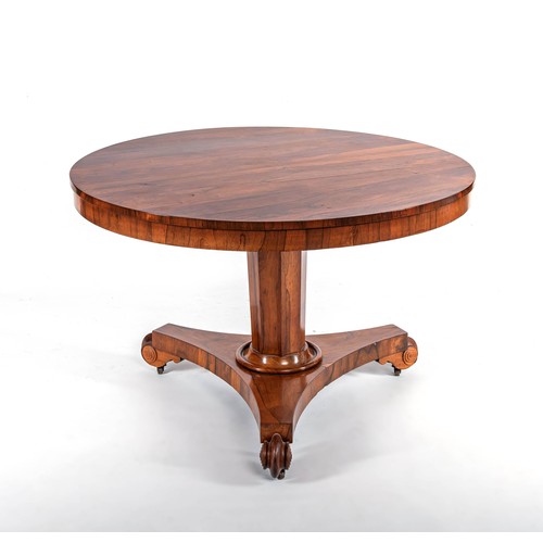 156 - A WILLIAM IV ROSEWOOD TILT-TOP TABLE