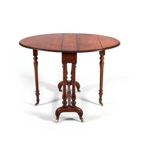 182 - AN ELM SUTHERLAND TABLE, 19TH CENTURY