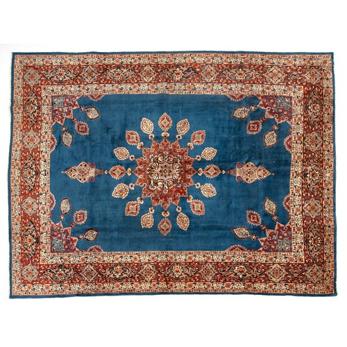 33 - A FINE KIRMAN 390 by 242cm