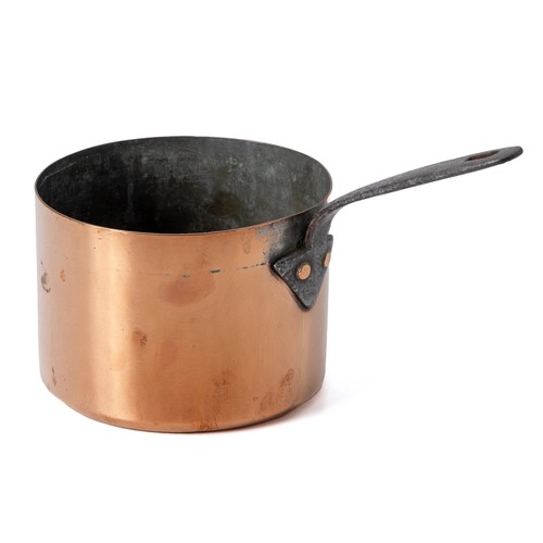 939 - TWO COPPER SAUCEPANS