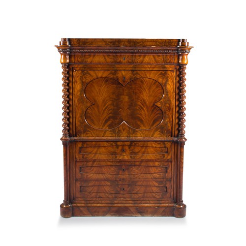 101 - A MAHOGANY SECRÉTAIRE À ABATTANT, 19TH CENTURY