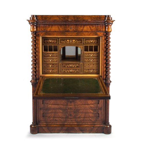 101 - A MAHOGANY SECRÉTAIRE À ABATTANT, 19TH CENTURY