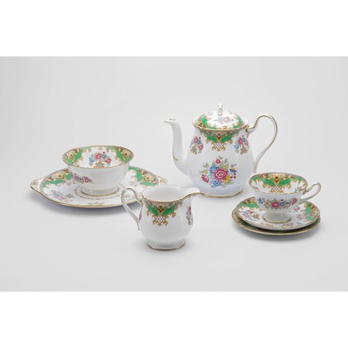 522 - A SHELLEY 'SHERATON' PATTERN TEA SERVICE