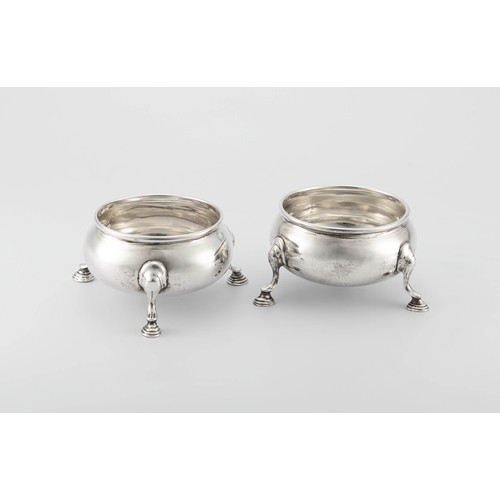 442 - A PAIR OF GEORGE V SILVER SALTS, D AND J WELLBY LTD, LONDON, 1913