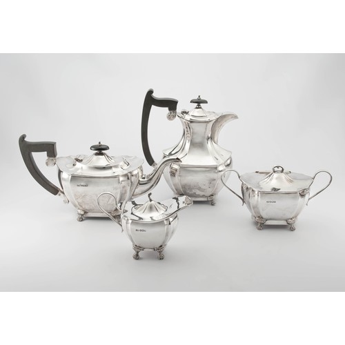 448 - A GEORGE V SILVER FOUR-PIECE TEA AND COFFEE SERVICE, VINER'S LTD, SHEFFIELD, 1931