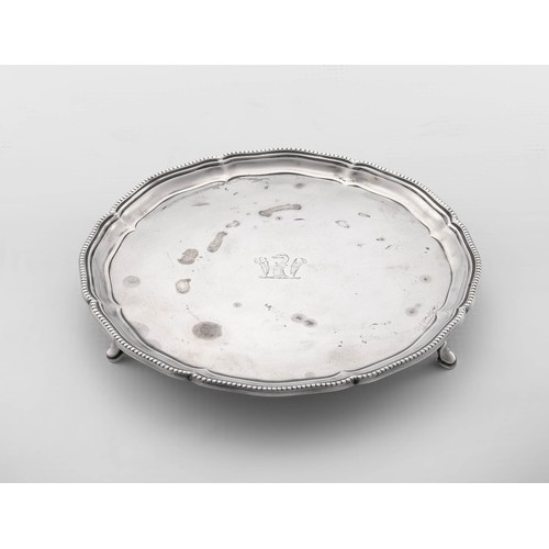 445 - A GEORGE V SILVER SALVER, GARRARD AND CO LTD, LONDON, 1921