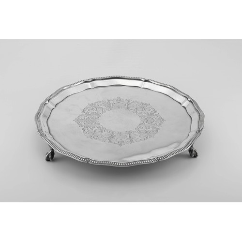 464 - A GEORGE VI SILVER SALVER, ELKINGTON AND CO LTD, SHEFFIELD, 1968