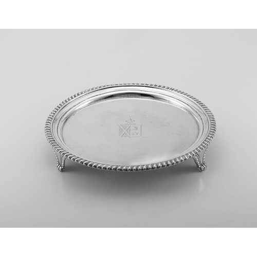 407 - A GEORGE III SILVER SALVER, WILLIAM BENNETT, LONDON, 1814