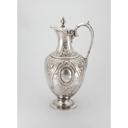 491 - AN ELECTROPLATE CLARET JUG, W D AND CO